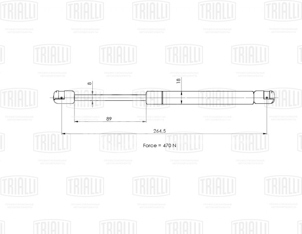Амортизатор (упор) крышки багажника для автомобиля Opel Astra H (04-) седан