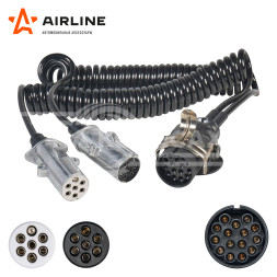 Кабель прицепа 24В адаптер с 15 конт. на тип-N 7 конт. и тип-S 7 конт. 4,5м (металл)