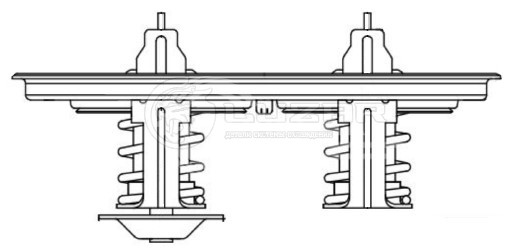 Термостат для автомобилей Scania 5 (P,G,R-series) (03-) (80/87°С) (2 термоэлемента в разных плоскостях)