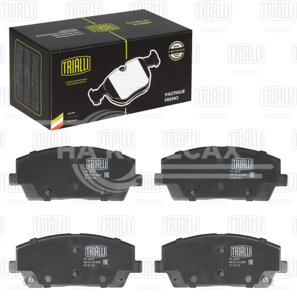 Колодки тормозные дисковые передние для автомобилей Hyundai Santa Fe (18-) / Kia Sorento (15-) с колёсными дисками R18