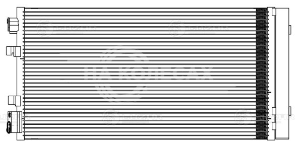 Радиатор кондиционера для автомобилей Fluence (09-)/Megane III (08-) (под датчик с нар.резьбой)