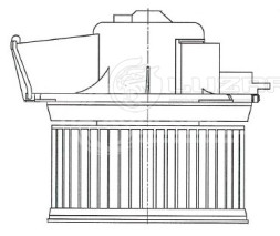 Электровентилятор отопителя для автомобилей Peugeot 206 (00-)/307 (00-) (с резист.) (auto A/C)