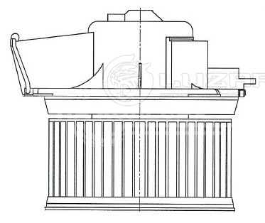 Электровентилятор отопителя для автомобилей Peugeot 206 (00-)/307 (00-) (с резист.) (auto A/C)