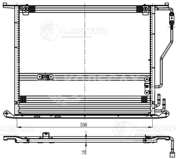 Радиатор кондиционера для автомобилей Mercedes-Benz S (W220) (98-)