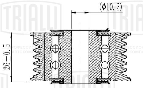 Ролик приводного ремня для автомобилей Mitsubishi Lancer X (07-)/Outlander III (12-)/ASX (10-) 1.8i/2.0i/2.4i (опорный) ребристый
