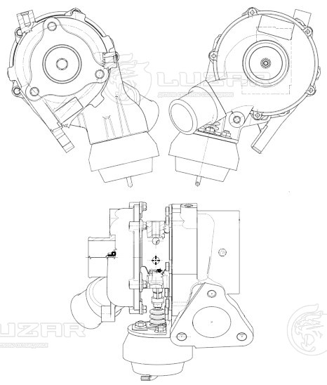 Турбокомпрессор для а/м Mitsubishi L200 (05-)/Pajero Sport (08-) 2.5D [4D56-HP]