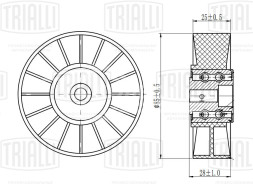 Ролик приводного ремня для автомобилей Audi A8 (94-) 3.3d/3.6i/3.7i/4.2i (опорный)
