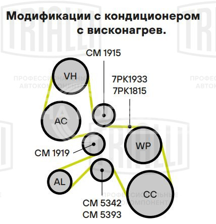 Ролик привод. ремня для автомобилей Toyota Lfnd Cruiser Prado (02-)/Hilux (97-) 2.5d/3.0d [KD] (опорный) верхний компрессора кондиционера