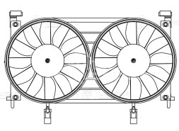 Электровентилятор охлаждения для автомобилей 4x4 FL (19-) (2 вент.) (с кожухом)