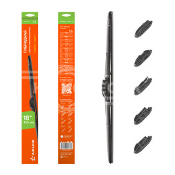 Щетка стеклоочистителя 450 мм (18&quot;) гибридная, 3 адаптера