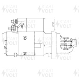 Стартер для автомобилей ГАЗ/ПАЗ/FOTON дв. Cummins ISF3.8 с доп.реле 12В 4кВт