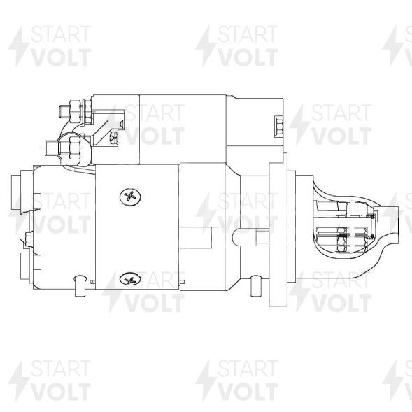 Стартер для автомобилей ГАЗ/ПАЗ/FOTON дв. Cummins ISF3.8 с доп.реле 12В 4кВт