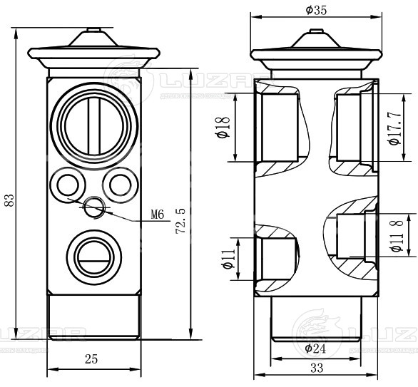 Клапан расширительный кондиционера (ТРВ) для автомобилей C (W204) (07-)/E (W212) (09-)