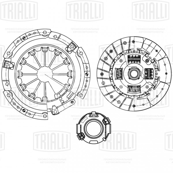 Комплект сцепления в сборе для автомобилей Geely Emgrand EC7 (09-)/ FC (Vision) 1.5i/1.8i; Lifan X60 (-15)/ Solano 1.8i