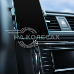 Кабель USB - Lightning (Iphone/IPad) 1м, черный нейлоновый