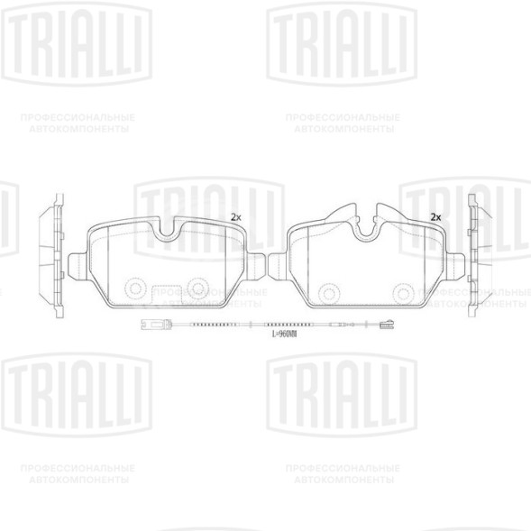 Колодки тормозные для автомобилей BMW 1 (E81/87) (04-) / 3 (E90) (05-) / Mini Countryman (10-) дисковые задние (в комплекте с датчиком)