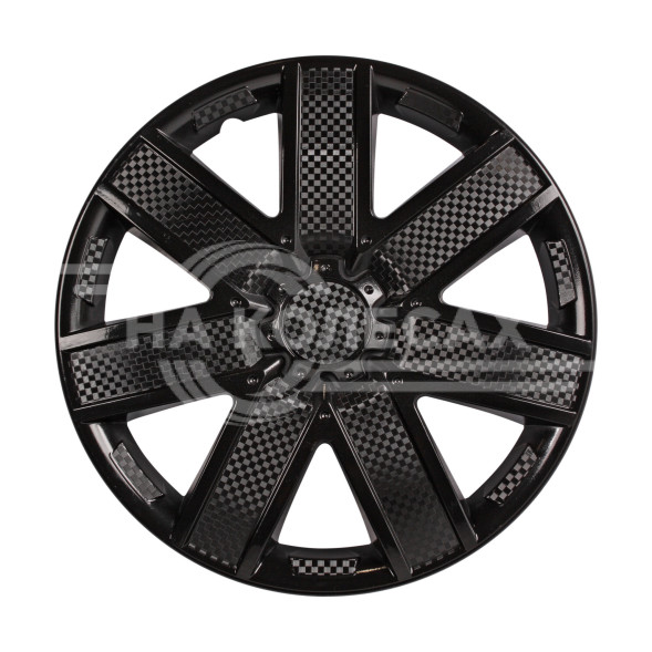 Колпаки колесные 15&quot; &quot;Гелакси&quot;, черный глянец, карбон, компл. 2 шт.