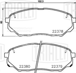 Колодки тормозные дисковые передние для автомобилей Hyundai Santa Fe (18-) / Kia Sorento (15-) с колёсными дисками R17