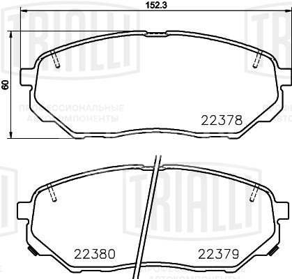 Колодки тормозные дисковые передние для автомобилей Hyundai Santa Fe (18-) / Kia Sorento (15-) с колёсными дисками R17