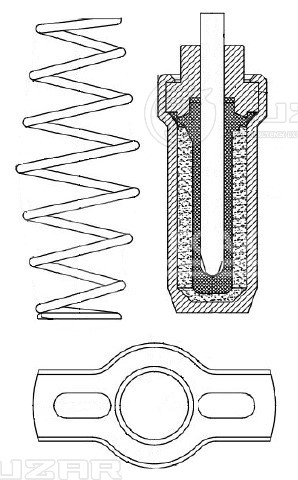 Термостат для а/м Iveco Stralis (03-)/Trakker (04-)/Eurotrakker (99-)/Eurostar (93-) (79°С) (термоэлемент)