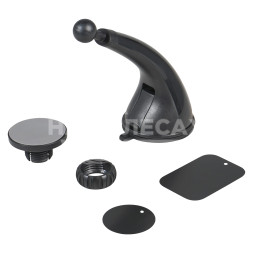 Держатель для телефона автомобильный на торпедо/лоб. стекло магнитный прорезиненный