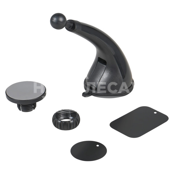 Держатель для телефона автомобильный на торпедо/лоб. стекло магнитный прорезиненный