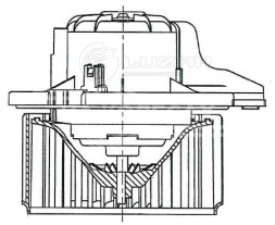 Электровентилятор отопителя для автомобилей KIA Sportage III (10-)/Hyundai ix35 (10-) (тип Doowon)
