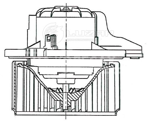 Электровентилятор отопителя для автомобилей KIA Sportage III (10-)/Hyundai ix35 (10-) (тип Doowon)