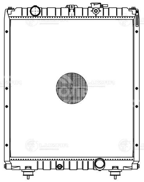 Радиатор охлаждения для автомобилей HD/County (98-) (с рамкой)