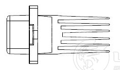 Резистор электровентилятора отопителя для автомобилей Hyundai Solaris (10-)/KIA Rio (10-) (auto A/C)