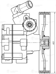 Насос ГУР для автомобилей Peugeot Partner (08-)/Citroen Berlingo (08-) 1.6i