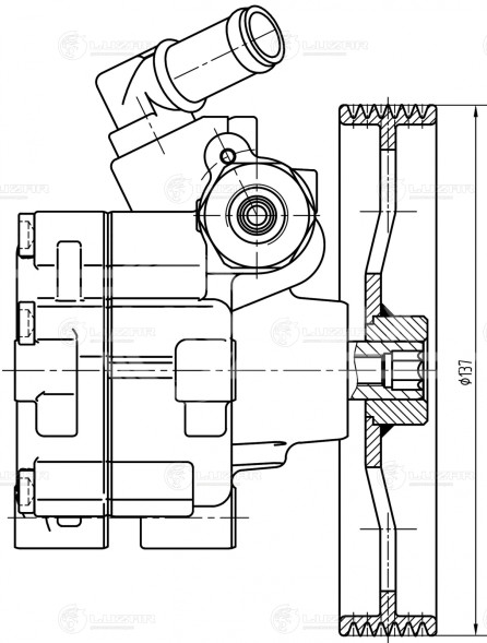 Насос ГУР для автомобилей Peugeot Partner (08-)/Citroen Berlingo (08-) 1.6i