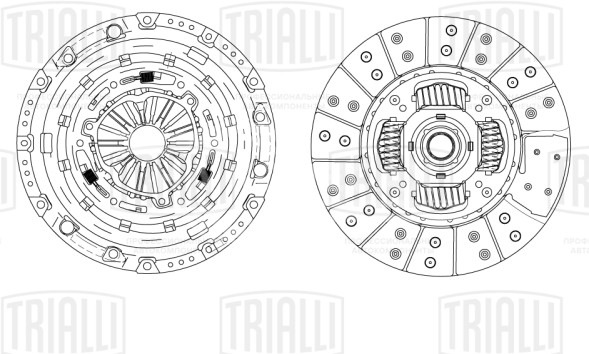 Комплект сцепления с компенсацией износа без муфты для автомобилейFord Transit (13-) 2.2d (с компен. износа)