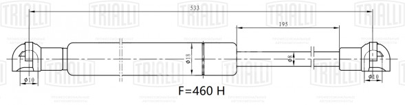Амортизатор (упор) крышки багажника для автомобиля Mitsubishi Outlander (12-)