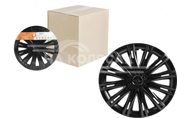 Колпаки колесные 15&quot; &quot;Скай&quot; черный глянец, компл. 2 шт.