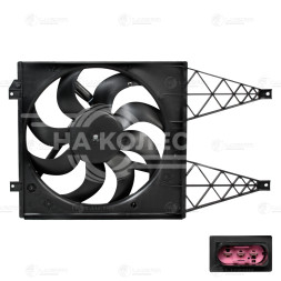 Электровентилятор охлаждения для автомобилей Fabia II (07-) (с кожухом)