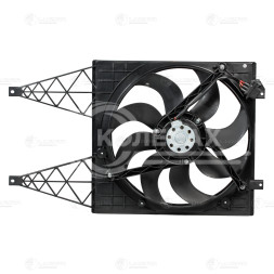 Электровентилятор охлаждения для автомобилей Fabia II (07-) (с кожухом)