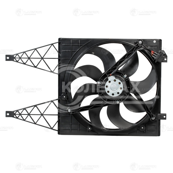 Электровентилятор охлаждения для автомобилей Fabia II (07-) (с кожухом)