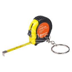 Рулетка в прорезиненном корпусе с фиксатором 1м х 6мм