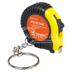 Рулетка в прорезиненном корпусе с фиксатором 1м х 6мм