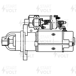 Стартер для автомобилей КАМАЗ/УРАЛ/КРАЗ/ЗИЛ с дв. 740.3/740.11/740.13 (с доп. реле) 24В 9кВт