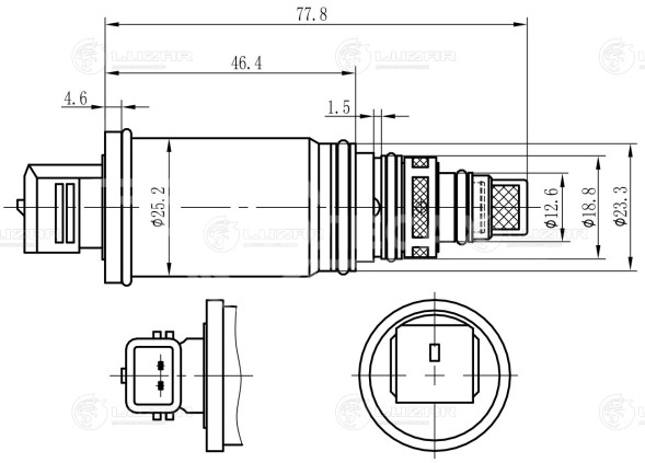 Клапан регулирующий компрессора кондиционера для а/м CEED (12-)/Cerato III (13-) (тип Hсс)