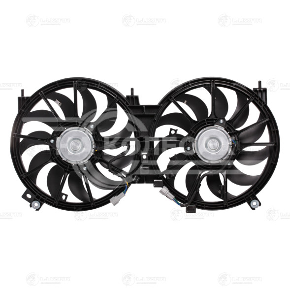 Электровентилятор охлаждения для автомобилей Nissan Teana (08-)/Murano (08-) (2 вент.) (с кожухом)