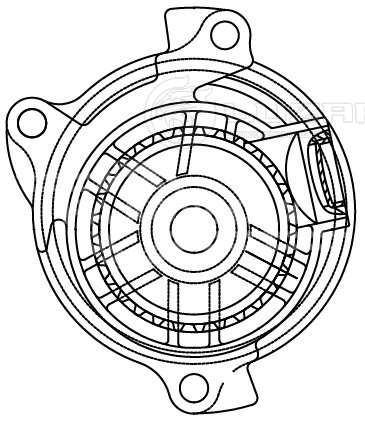 Насос водяной для автомобилей Audi 80 (91-)/100 (90-)/A6 (94-) 2.2i/2.3i