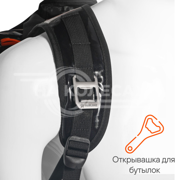 Сумка-холодильник (термосумка) рюкзак 19 л, ткань Ripstop, водонепр., черн.