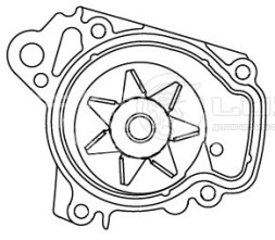 Насос водяной для автомобилей Honda Civic VII (00-) 1.4i/1.6i/1.7i [D]