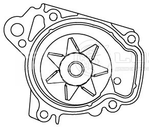 Насос водяной для автомобилей Honda Civic VII (00-) 1.4i/1.6i/1.7i [D]