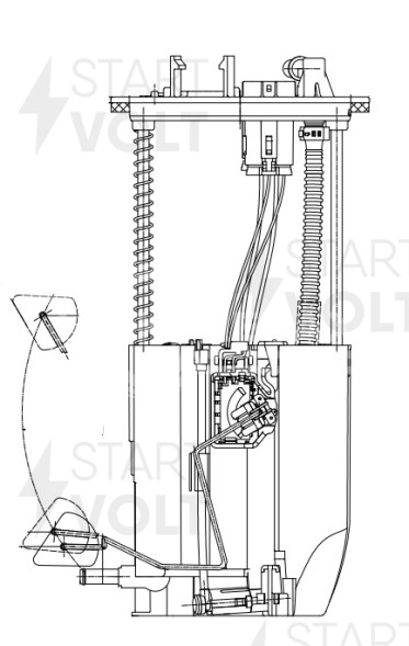 Модуль топливного насоса для автомобилей Mitsubishi Outlander (06-) 2.0i/2.4i/ASX (10-) 2.0i 4x4