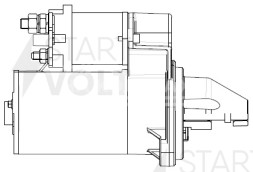 Стартер для автомобилей ГАЗ/УАЗ с дв. ЗМЗ-402/УМЗ-421/4215/4216 (тип Iskra) 1,4кВт
