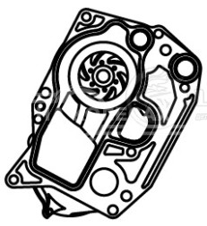 Насос водяной для автомобилей BMW 5 (G30) (16-)/X3 (G01) (17-) 2.0D [B47D20] (с корпусом)